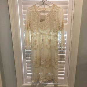 Orange Creek Creme Lace Midi Dress